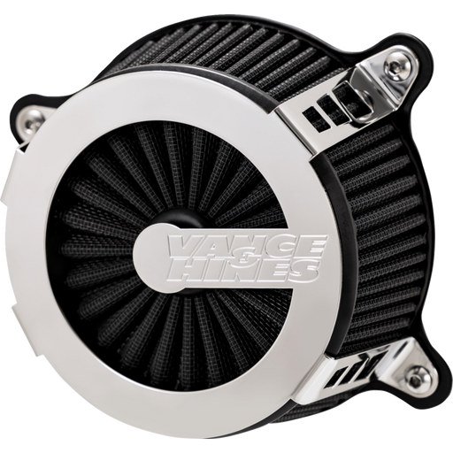 VANCE & HINES 08-16 FL AIRCLEANER V02 CAGE Flat Chrome Front - Driven Powersports
