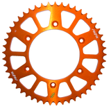SUNSTAR SPROCKETS 520-48T ALUMINUM REAR SPROCKET Orange Front - Driven Powersports