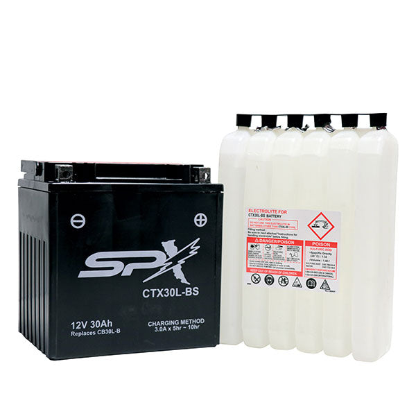 SPX HIGH PERFORMANCE BATTERY & ACID (CTX30L-BS) - Driven Powersports