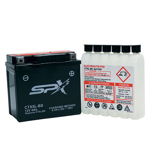 SPX HIGH PERFORMANCE BATTERY & ACID (CTX5L-BS) - Driven Powersports