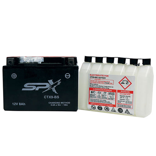 SPX HIGH PERFORMANCE BATTERY & ACID (CTX9-BS) - Driven Powersports