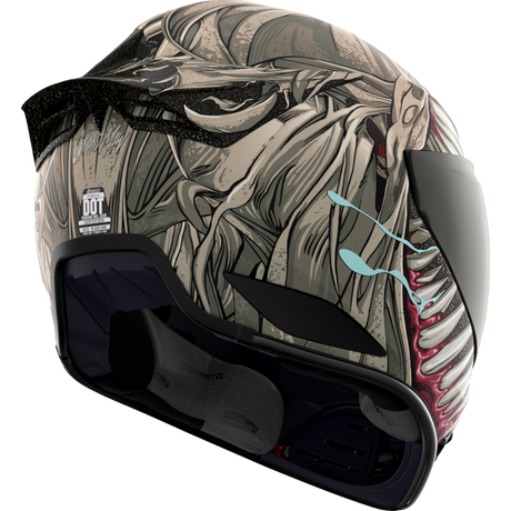 ICON HELMET DOMN GRAND MAW Gray Right Side - Driven Powersports