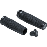 KURYAKYN 96-19 MODELS W/CABLES HEX GRIPS PN 5921 Steel/Black Front - Driven Powersports