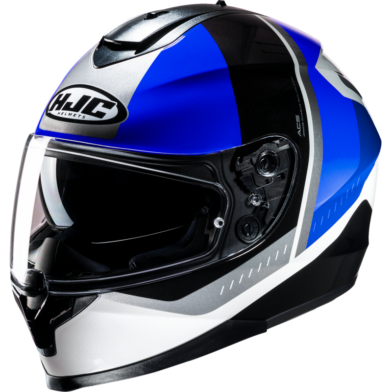 HJC C70 ALIA White/Blue Front - Driven Powersports