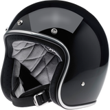 BILTWELL HELMET BONANZA Gloss Black 3/4 Front - Driven Powersports
