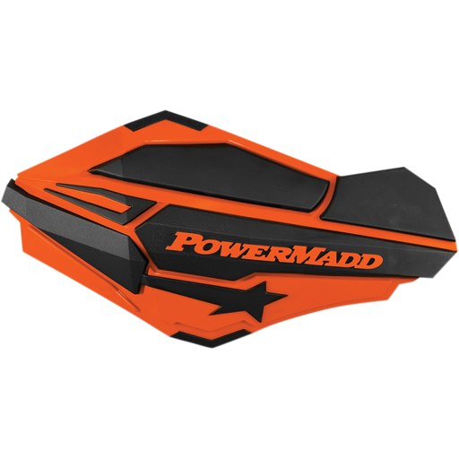 POWERMADD SENTINEL HANDGUARDS Orange/Black Front - Driven Powersports