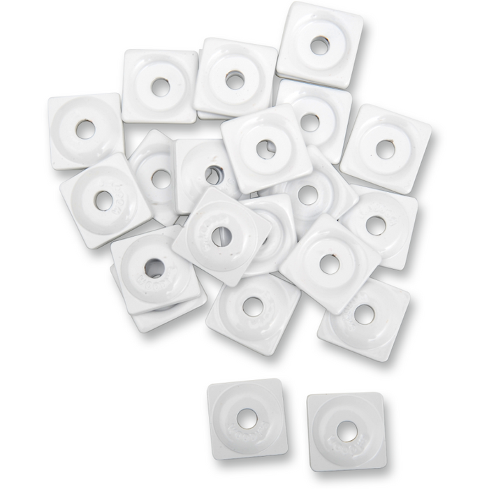 WOODY'S Square Digger Al. Support Plates-White 3/4 Front - Driven Powersports