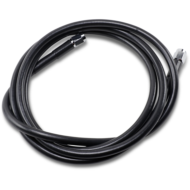 DRAG SPECIALTIES BLACK S/S BRAKE LINE 66" Front - Driven Powersports