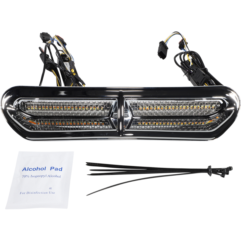 CUSTOM DYNAMICS INSERT LEDVENT AM/WHT Chrome Front - Driven Powersports