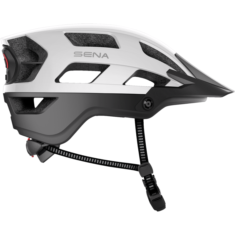 SENA M1 EVO SENA MTB HELMET Matte White Right Side - Driven Powersports