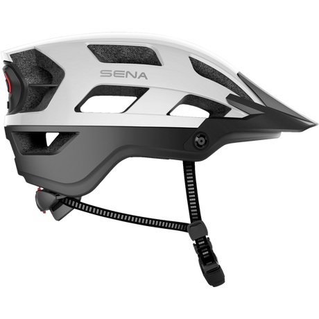 SENA M1 EVO SENA MTB HELMET Matte White Right Side - Driven Powersports