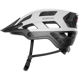 SENA M1 EVO SENA MTB HELMET Matte White Left Side - Driven Powersports
