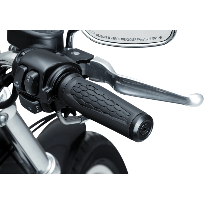 KURYAKYN 96-19 MODELS W/CABLES HEX GRIPS PN 5921 Steel/Black Application Shot - Driven Powersports