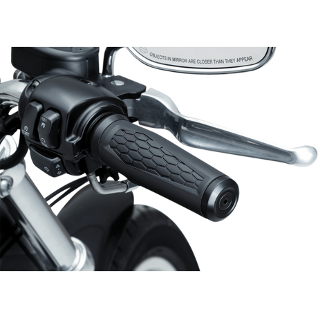 KURYAKYN 96-19 MODELS W/CABLES HEX GRIPS PN 5921 Steel/Black Application Shot - Driven Powersports