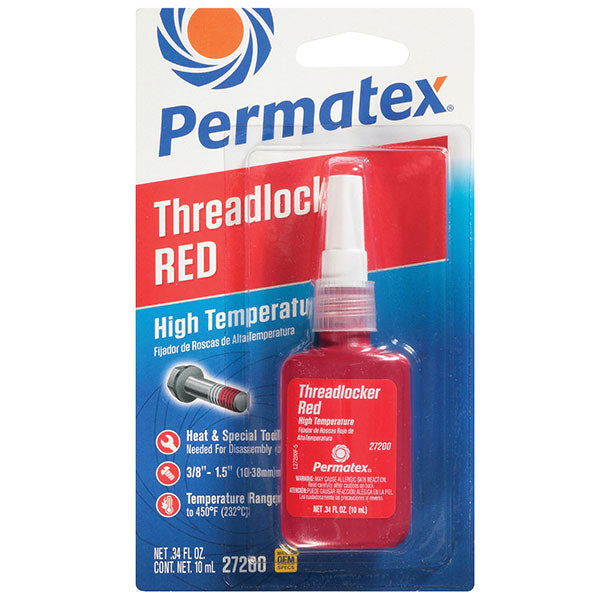 PERMATEX RED HIGH STRENGTH & TEMPERATURE THREADLOCK 36mL - Driven Powersports