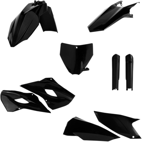 ACERBIS PLASTIC KIT HUSKY MX Black 16 Front - Driven Powersports
