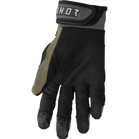 THOR GLOVE TERRAIN Army/Charcoal Back - Driven Powersports