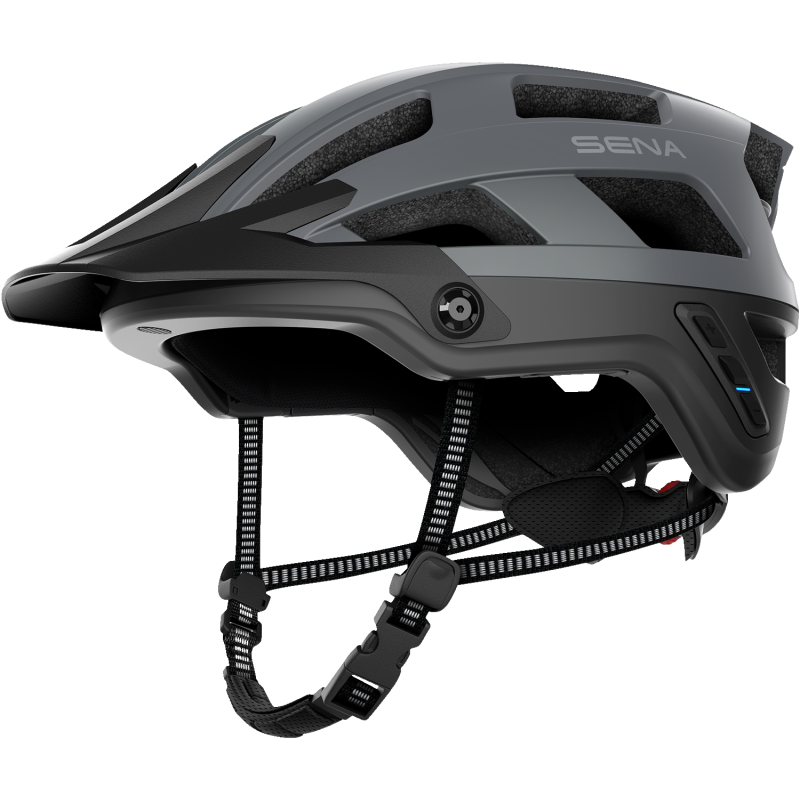 SENA M1 EVO SENA MTB HELMET Matte Gray Front - Driven Powersports