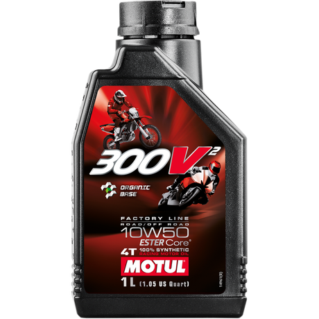 MOTUL (CS/12) 300V2 FL ROAD/OFF ROAD 10W50 1L Front - Driven Powersports