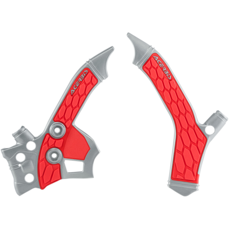 ACERBIS FRAME GRDS HON Silver/Red Front - Driven Powersports