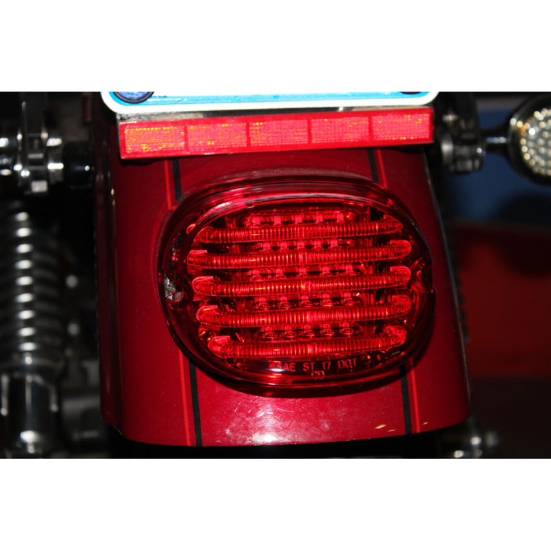 CUSTOM DYNAMICS 99-19 MODELS TAILIGHT LP WO/WND Red Application Shot - Driven Powersports
