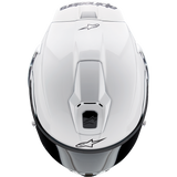 ALPINESTARS S-R10 SOLID HELMET WHT GLS/BLK Mint Top - Driven Powersports