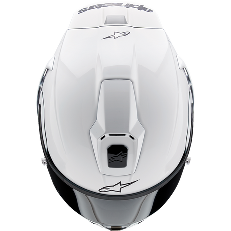 ALPINESTARS S-R10 SOLID HELMET WHT GLS/BLK Mint Top - Driven Powersports