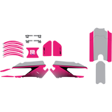 D'COR VISUALS GRAPHIC KIT STACYC Pink Front - Driven Powersports