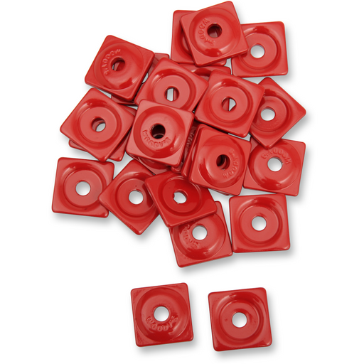 WOODY'S Square Digger Al. Support Plates-Red 3/4 Front - Driven Powersports