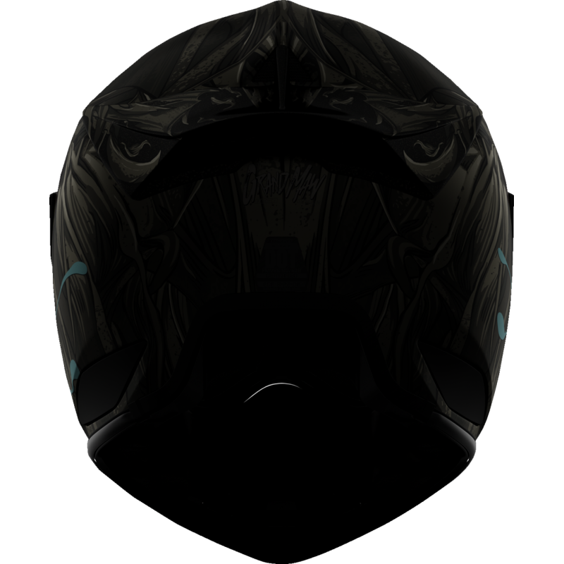 ICON HELMET DOMN GRAND MAW Gray Back - Driven Powersports