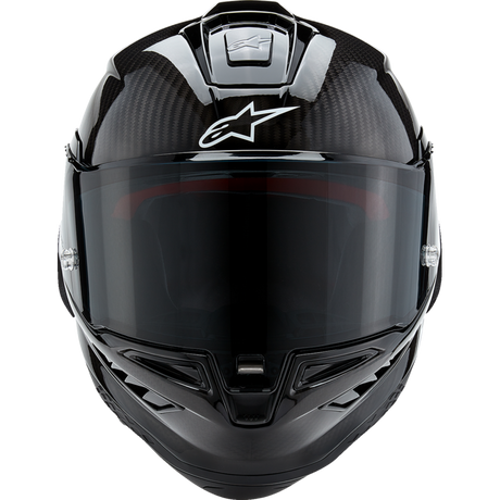 ALPINESTARS S-R10 SOLID HELMET CARB M&G Black Front - Driven Powersports