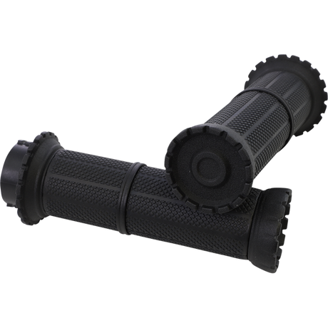 KURYAKYN RIOT GRIPS 82-19 CABLE THROTTLE, ST/ PN 3582 Black Front - Driven Powersports