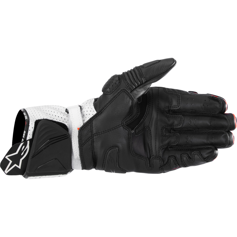 ALPINESTARS GP PRO V4 GLOVE Black/Red Fluo White Back - Driven Powersports