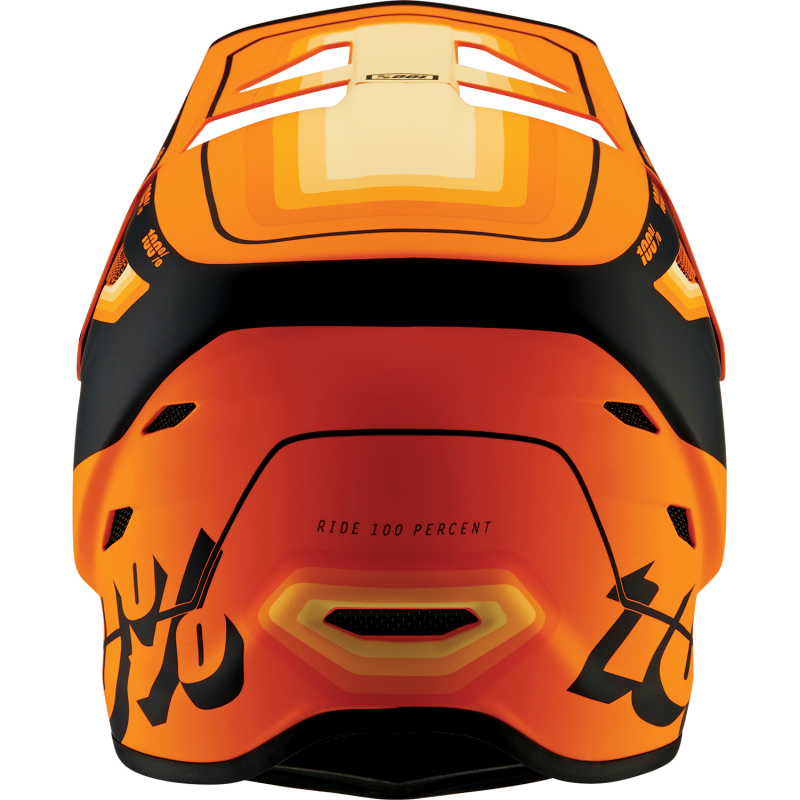 100% STATUS HELMET Topenga Orange/Black Back - Driven Powersports