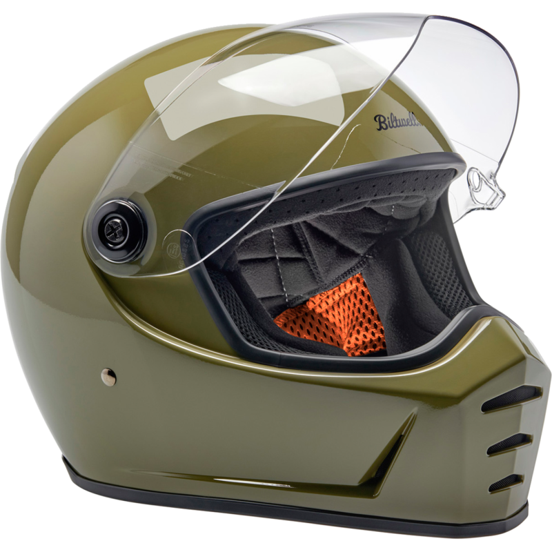 BILTWELL LANE SPLITTER ECE 22.06 Olive Green Front - Driven Powersports