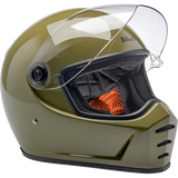 BILTWELL LANE SPLITTER ECE 22.06 Olive Green Front - Driven Powersports