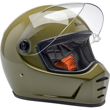 BILTWELL LANE SPLITTER ECE 22.06 Olive Green Front - Driven Powersports