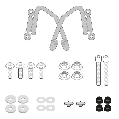 GIVI A1176A Windshield Mounting Kit for 1176A/ABL, fits Honda CB500F