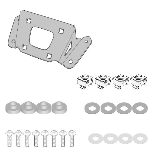 GIVI A2156A Windshield Mounting Kit for 1173S, fits Yamaha MT09