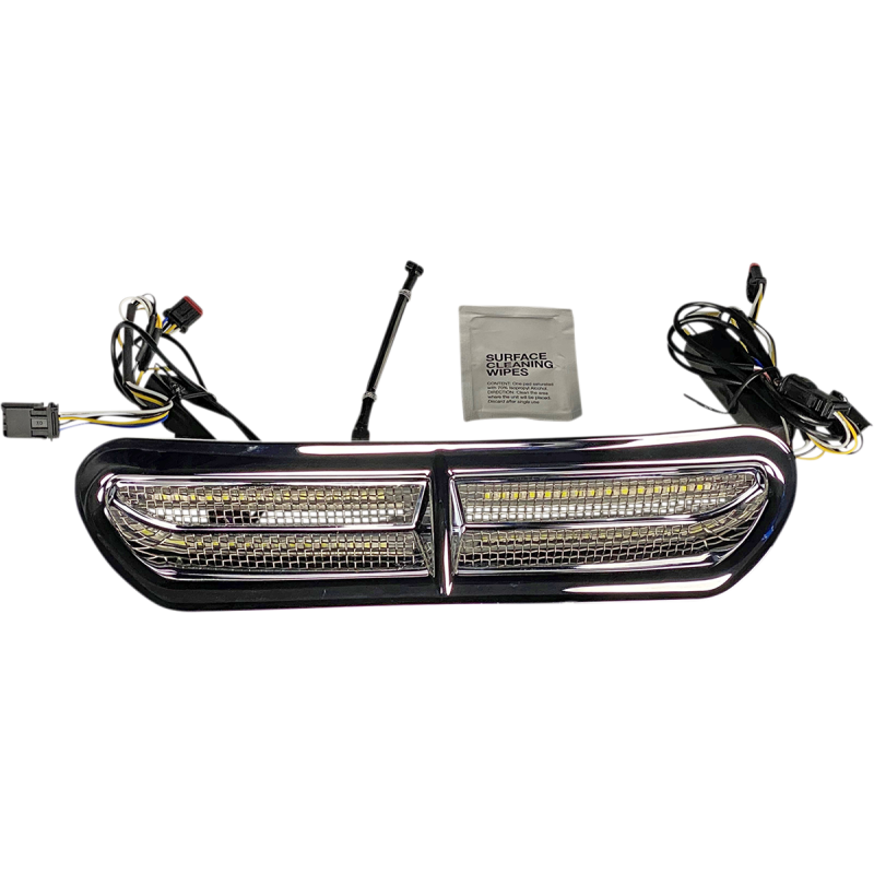 CUSTOM DYNAMICS INSERT LEDVENT AM/WHT Chrome Front - Driven Powersports