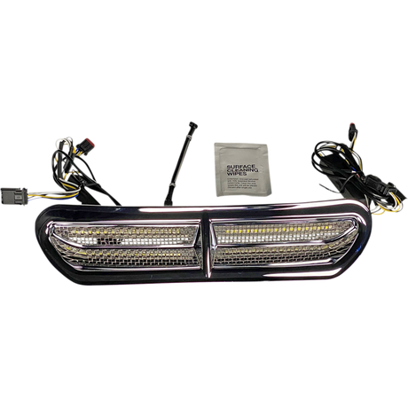 CUSTOM DYNAMICS INSERT LEDVENT AM/WHT Chrome Front - Driven Powersports