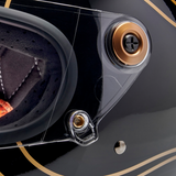 BILTWELL HELMET GRINGO S Black Flame Detail - Driven Powersports