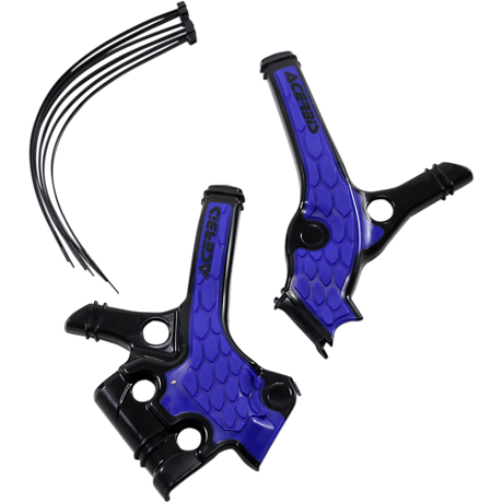 ACERBIS Frame Guards- X-GRIP YZ65:18-22 Black/Blue Front - Driven Powersports