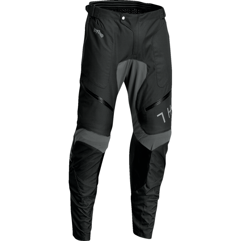 THOR PANT TERRAIN ITB Black/Charcoal Front - Driven Powersports