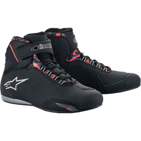 ALPINESTARS SHOE SEKTOR WP Black/Dark Gray/Fluo Red Front - Driven Powersports