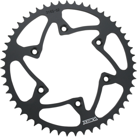 VORTEX SPROCKET VORTEX STEEL 52T Black Front - Driven Powersports
