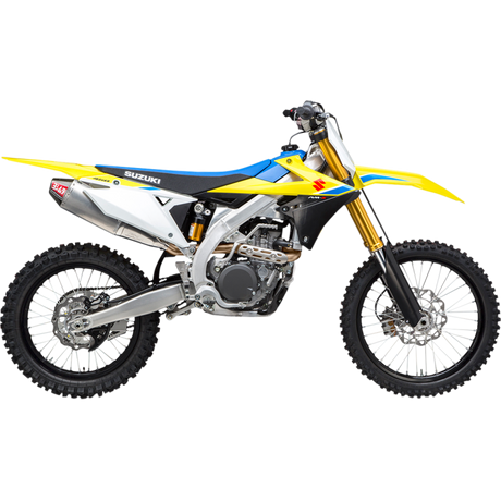 YOSHIMURA 18-23 RMZ450 SIGN RS-4 SO SS/AL/CF Application Shot - Driven Powersports