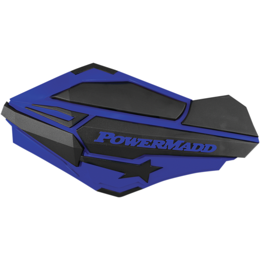 POWERMADD SENTINEL HANDGUARDS Blue/Black Front - Driven Powersports
