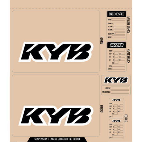 D'COR VISUALS DCOR KYB DECAL KIT Black Front - Driven Powersports