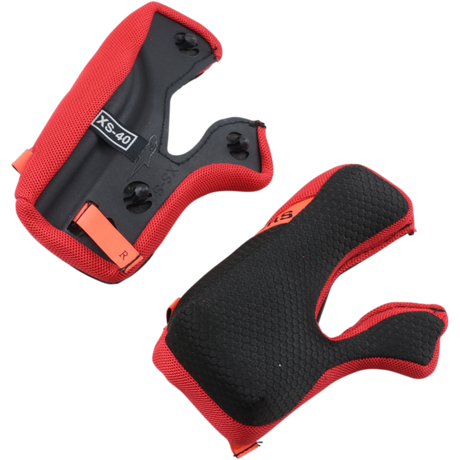 ALPINESTARS CHEEK PAD SET +5MM Black Front - Driven Powersports